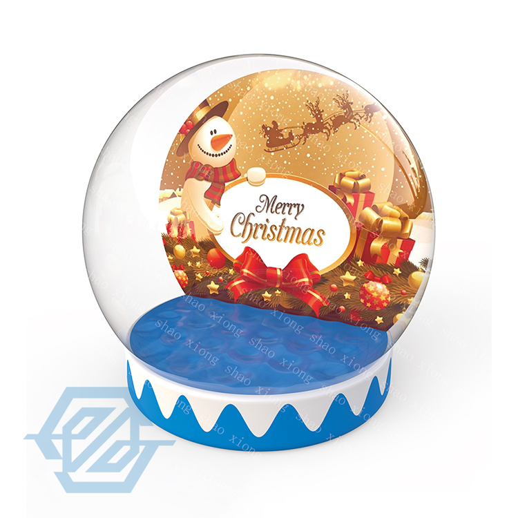 Custom Inflatable Christmas Snow Globe Photo Booth Bubble