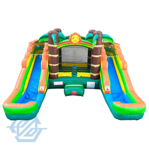 Commercial Inflatable Bouncer House Jumping Castle Double slides