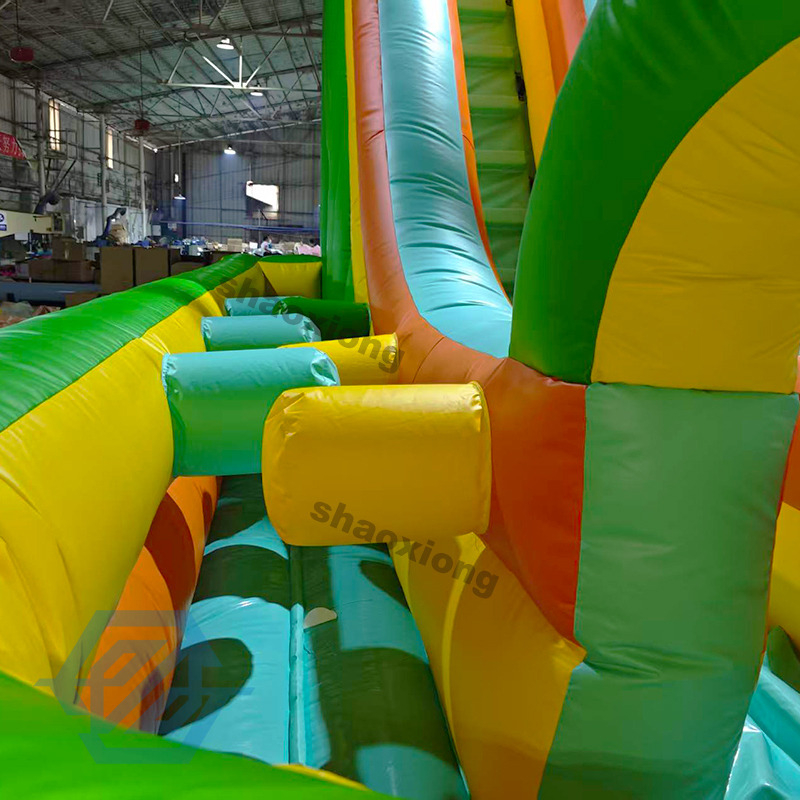 Inflatable Bounce House Obstacle Course Slide Combo with Blower