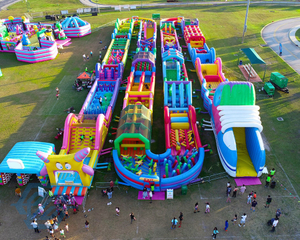 Commercial Outdoor Inflatable Bouncer Sport Games Obstacle Course