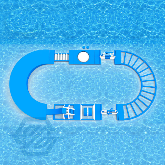 Water Amusement Park Inflatable Floating Water Park Giant Water Fun Run Challenge Park 