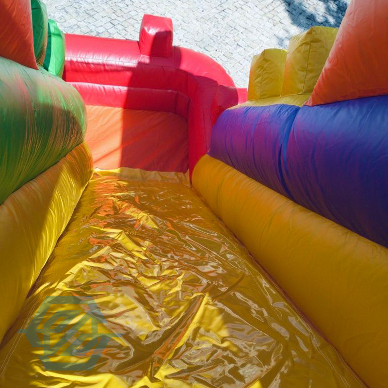 Outdoor Kids Inflatable Block Bouncy Castle Double Slides Combo