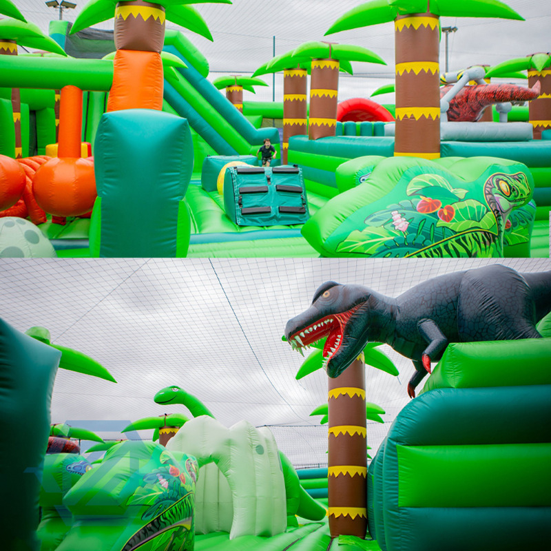 Adventure Inflatable Park Large Dinosaur Theme Amusement Park