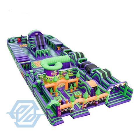  Large Inflatable Theme Park Obstacle Course Game for Amusement