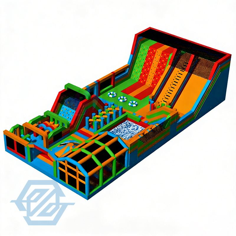  Inflatable Park Playground with Obstacles Slide for Sale