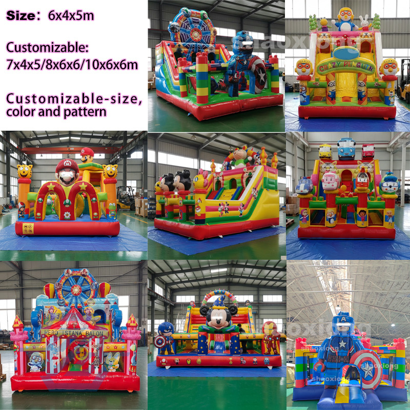 Inflatable Cartoon Theme Bouncy Castle with Slide