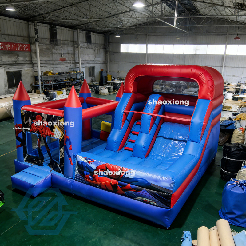 Inflatable Cartoon Theme Bounce House with Slide