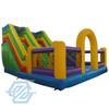 Inflatable Slide Obstacle Course with Climbing Wall Bounce House