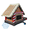 Inflatable Christmas Gingerbread Bounce House Dry Slide Rent