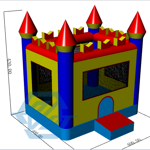 4x4m Inflatable Castle Bouncy Jumping Bounce House for Backyard