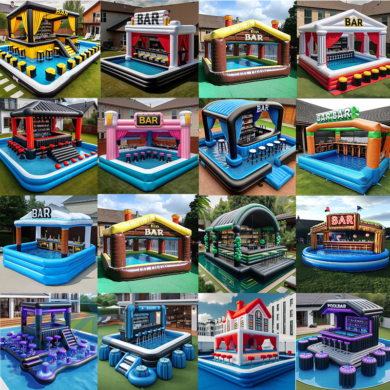 Outdoor Inflatable Pool Bar Backyard for Adults Party Tent