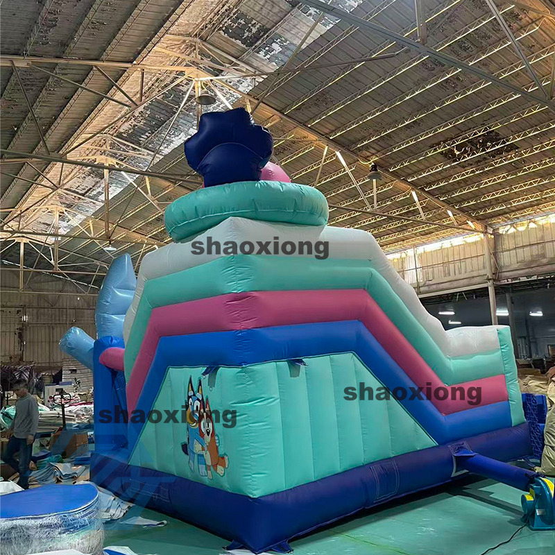 Inflatable Bluey Theme Bounce House with Slide