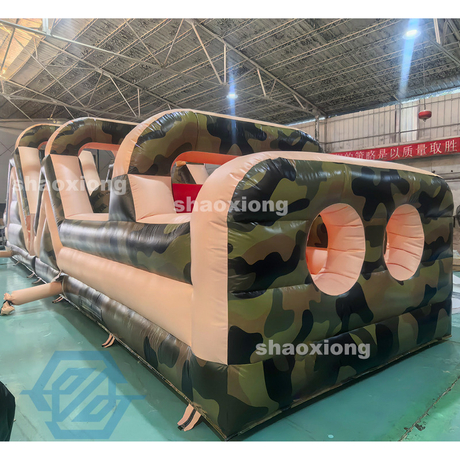 Commercial Outdoor Inflatable Camouflage Sport Games Obstacle Course