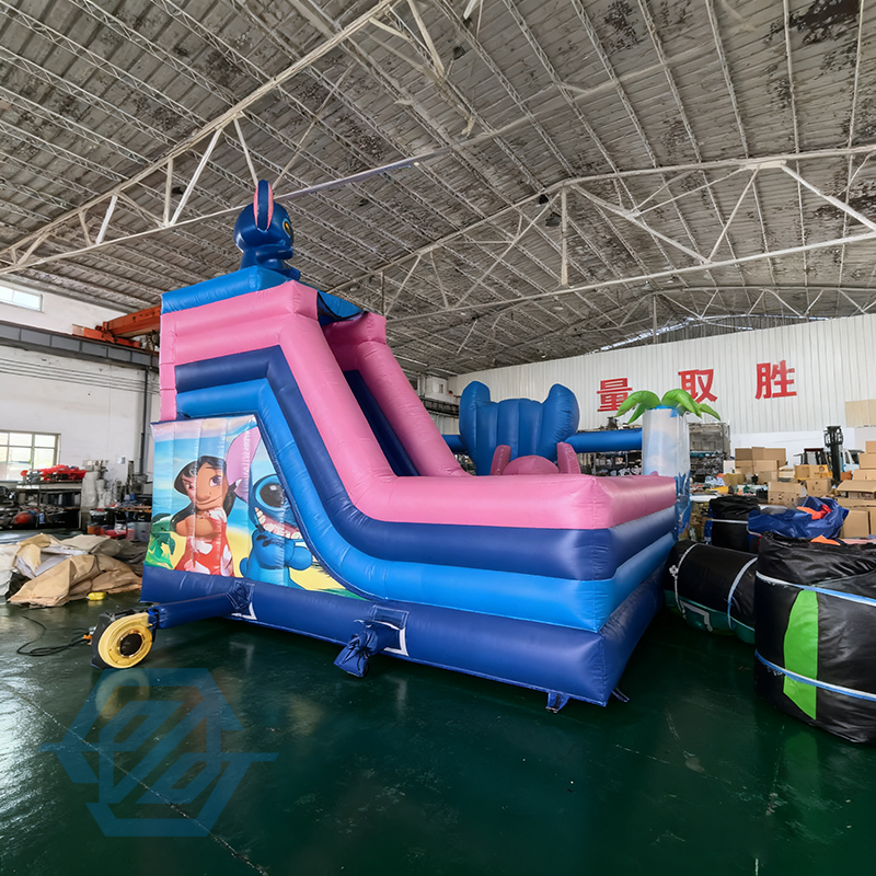 Commercial Inflatable Stitch Theme Bounce House with Slide