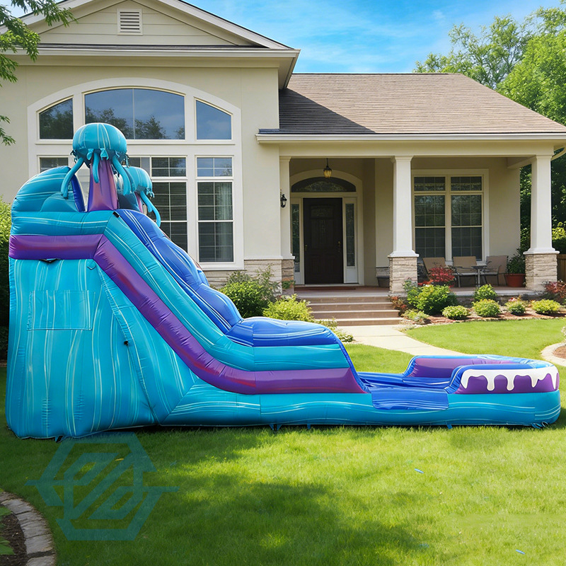  Inflatable Jellyfish Theme Large Waterslides Detachable Pool