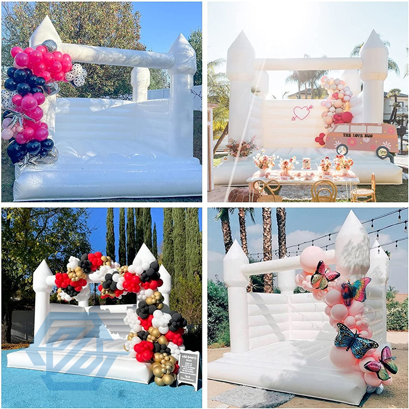 Inflatable Bouncy Castle White Wedding Bounce House for Party