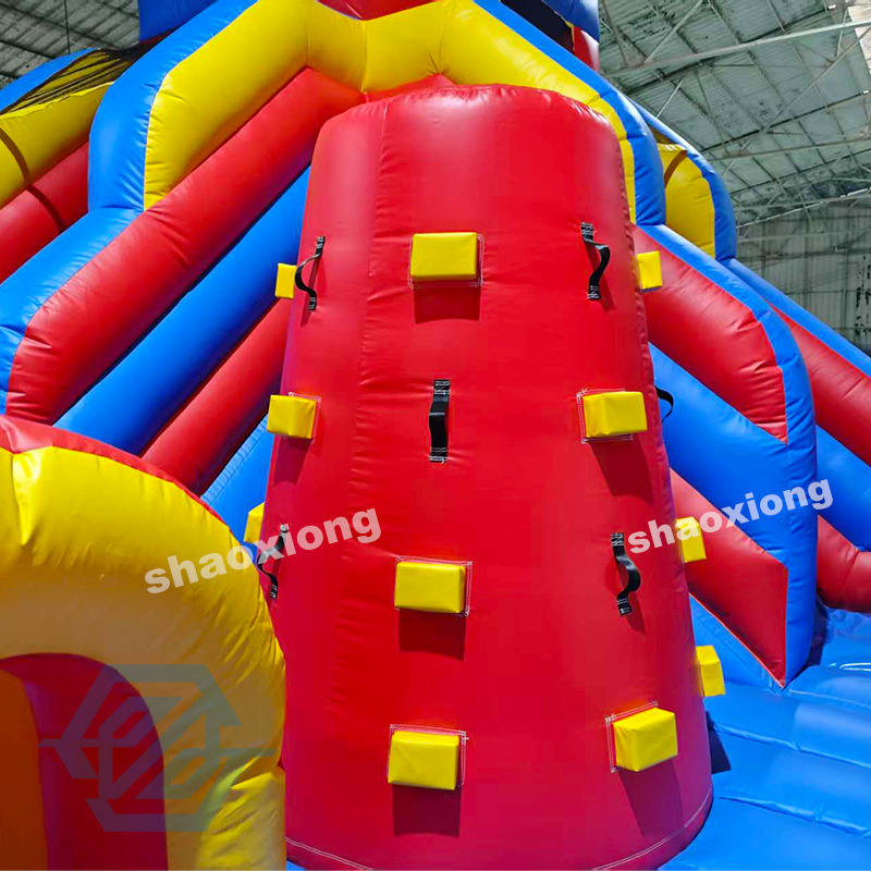 Commercial Inflatable Patrol Bounce House Slide Combo With Blower