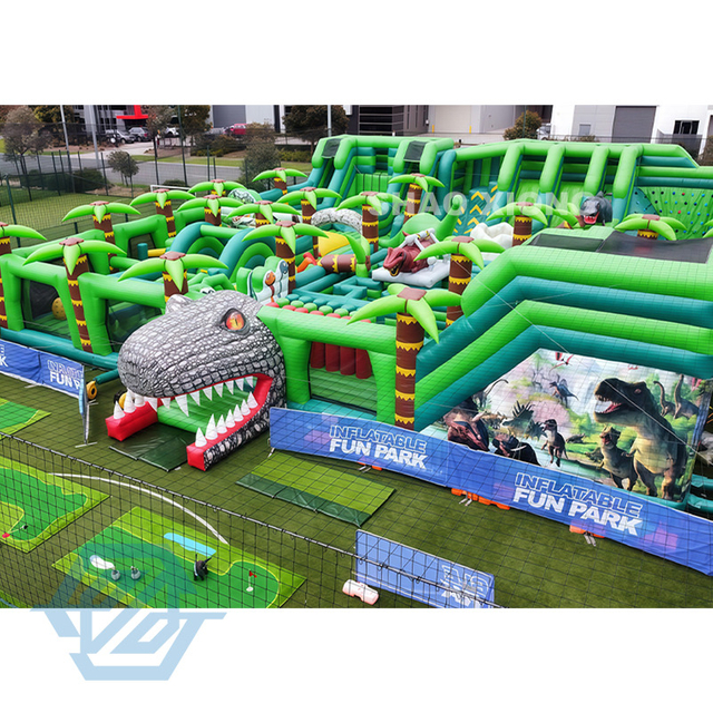 Adventure Inflatable Park Large Dinosaur Theme Amusement Park