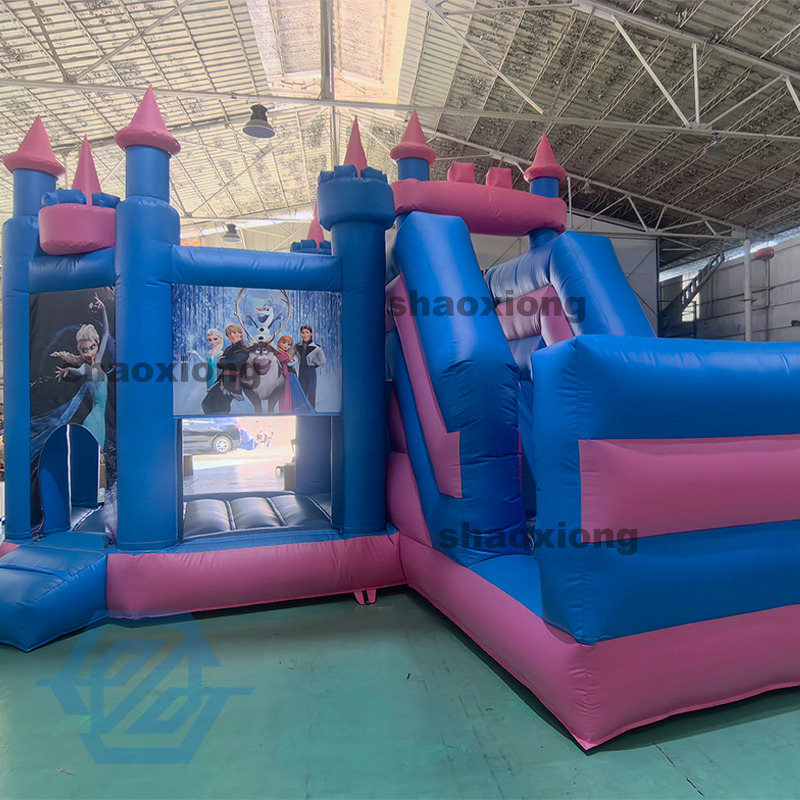 Commercial Inflatable Frozen Theme Bounce House with Slide