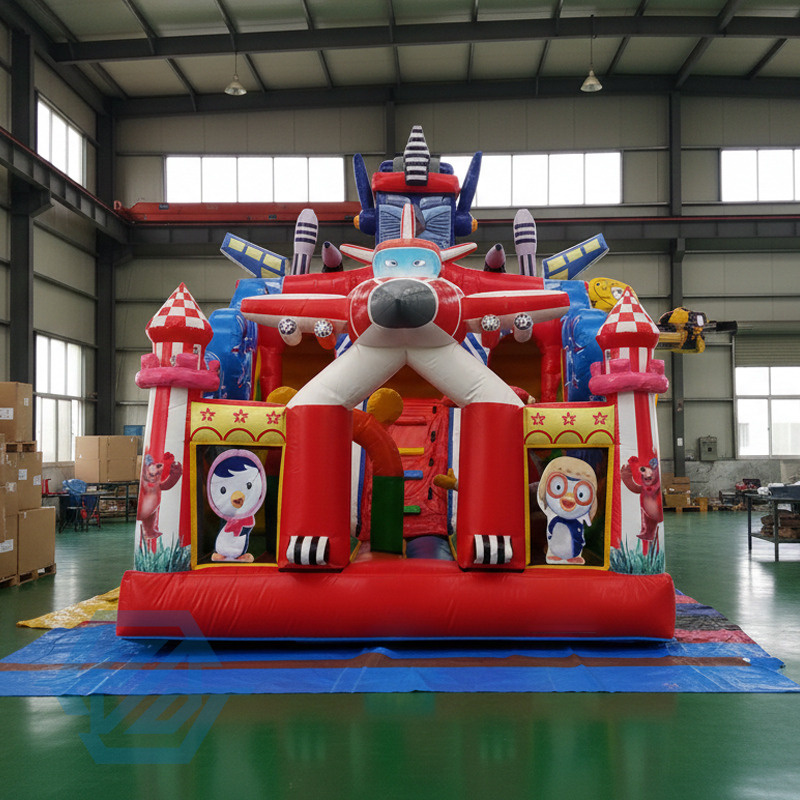 Inflatable Cartoon Theme Bouncy Castle with Slide