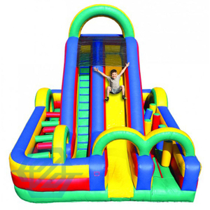 Inflatable Bouce House with Obstacle Slide for Kids