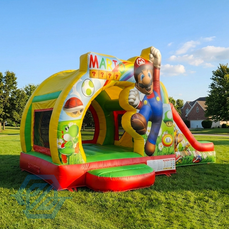 6x3.4x3M Inflatable Mario Bounce House with Slide Combo