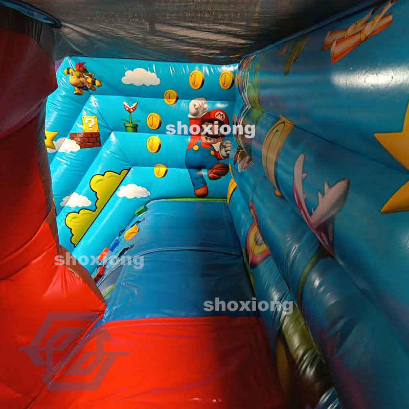 Outdoor Cartoon Mario Theme Inflatable Slide for Sale