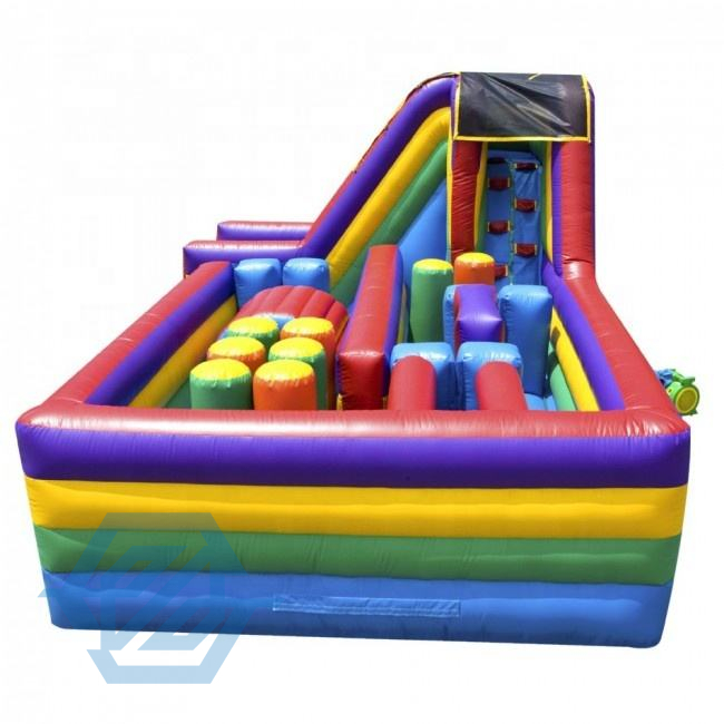 Inflatable Obstacle Course Game Bounce House with Slide