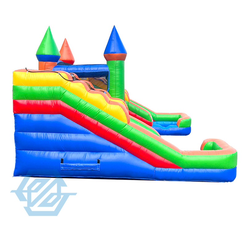 Commercial Inflatable Bouncer House Double slides for Rent