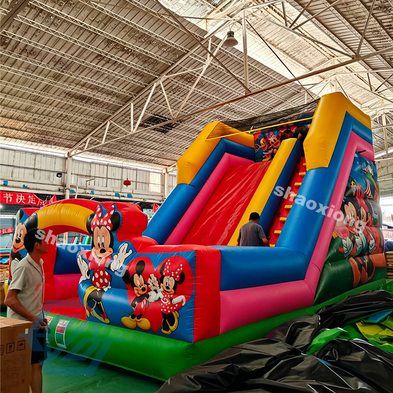 Outdoor Cartoon Mickey Mouse Theme Inflatable Slide for Sale
