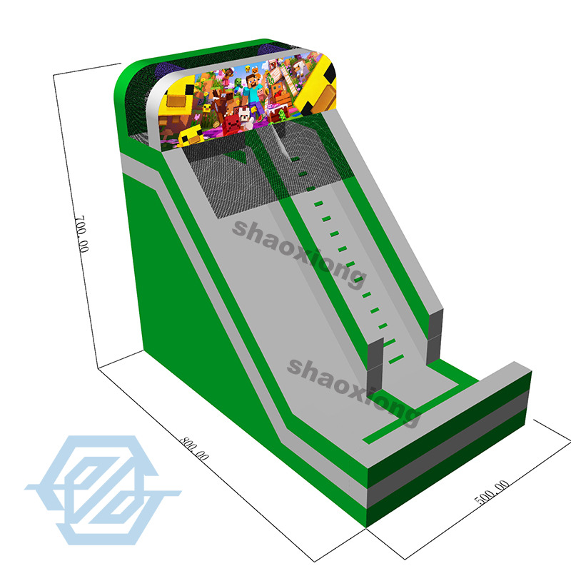 Outdoor Cartoon Minecraft Theme Inflatable Slide for Sale