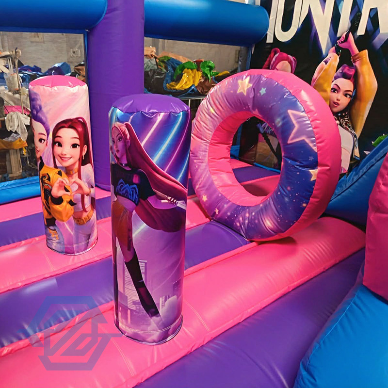 nflatable K-PoP Demon Bounce House Slide Combo with Blower