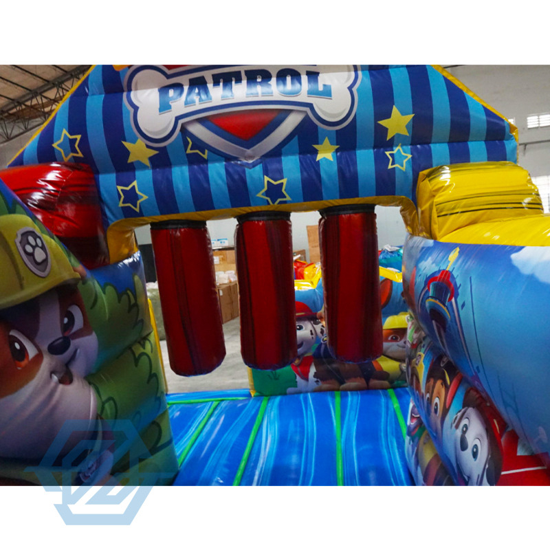Commercial Kids Inflatable Patrol Castle Slide Combo Playground