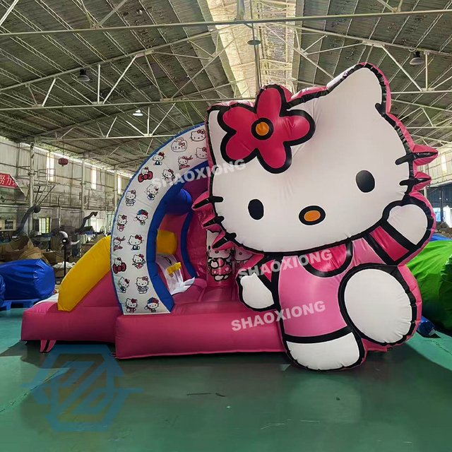 Commercial Inflatable Hello Kitty Bounce House with Slide