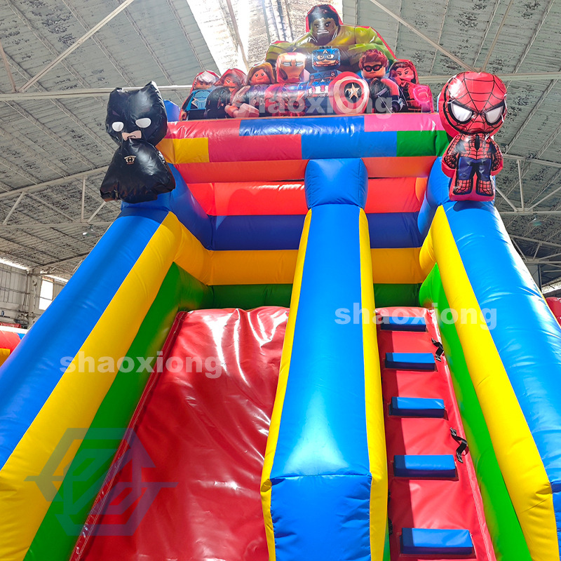 Inflatable LEGO Marvel Theme Bounce House with Slide