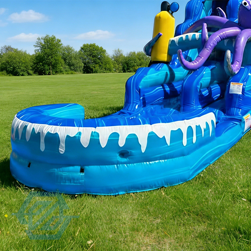  Inflatable Octopus Theme Large Waterslides Detachable Pool