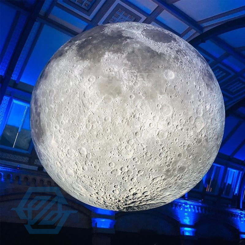 Giant Advertising Inflatable Moon Balloon Model With Led Light