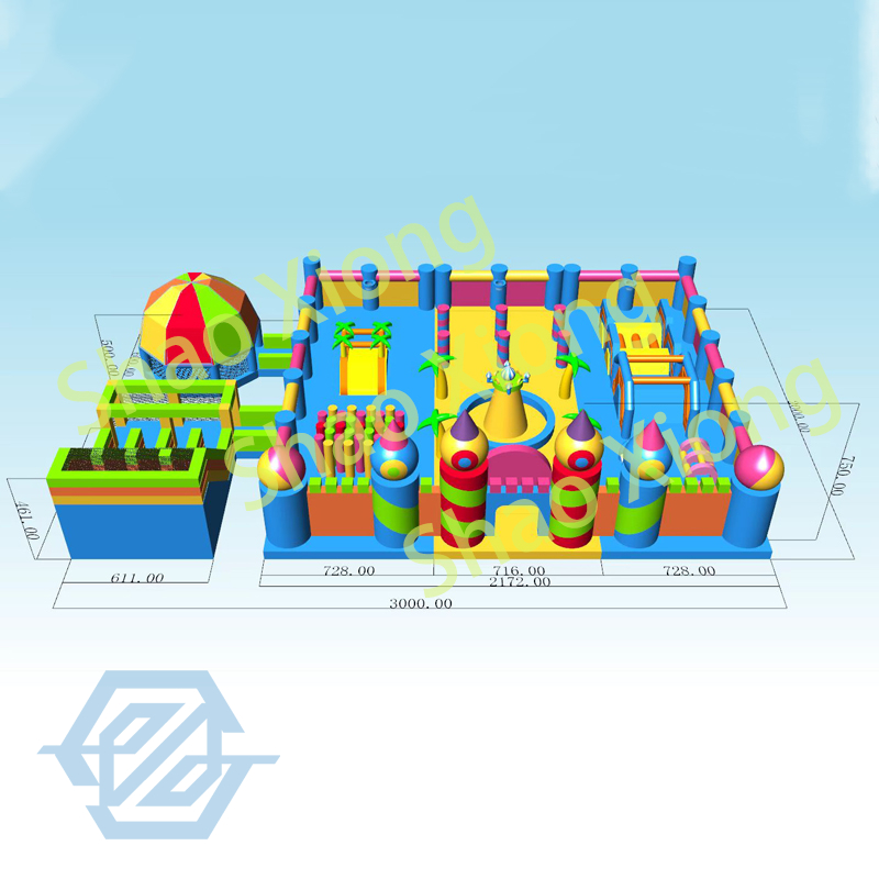 Inflatable Trampoline Theme Park Gmaes Playground for Sale