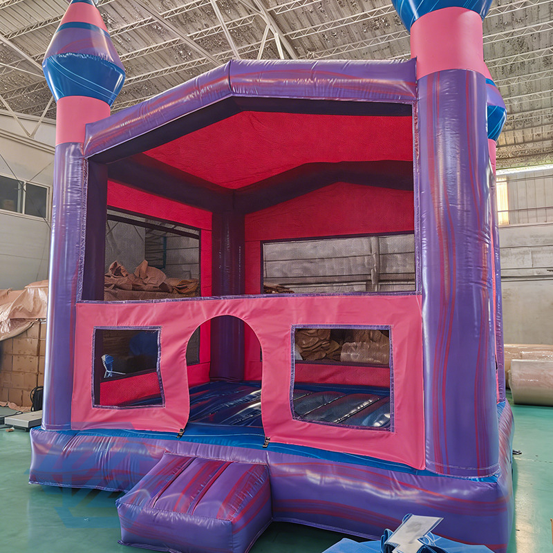 4x4M PVC Inflatable Pink Bouncy Castle for Toddlers