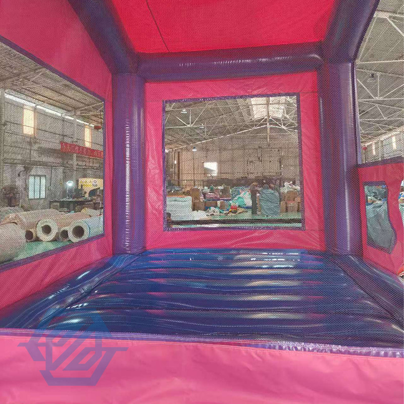 4x4M PVC Inflatable Pink Bouncy Castle for Toddlers