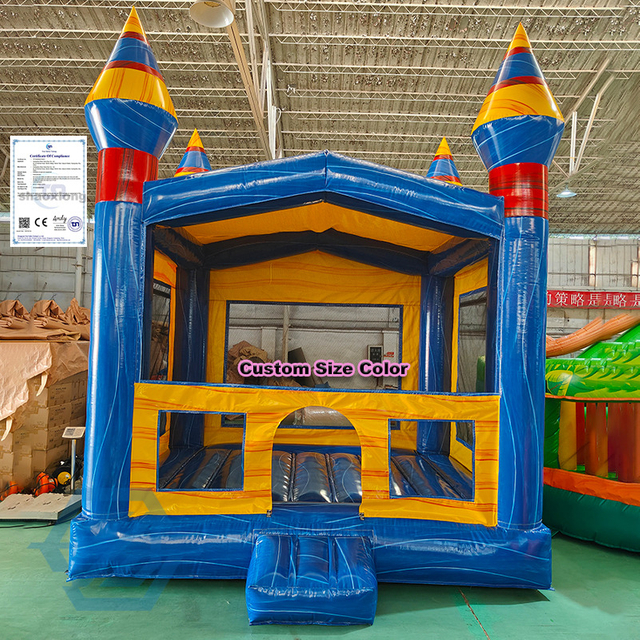 4x4M PVC Inflatable Blue Bounce House for Sale