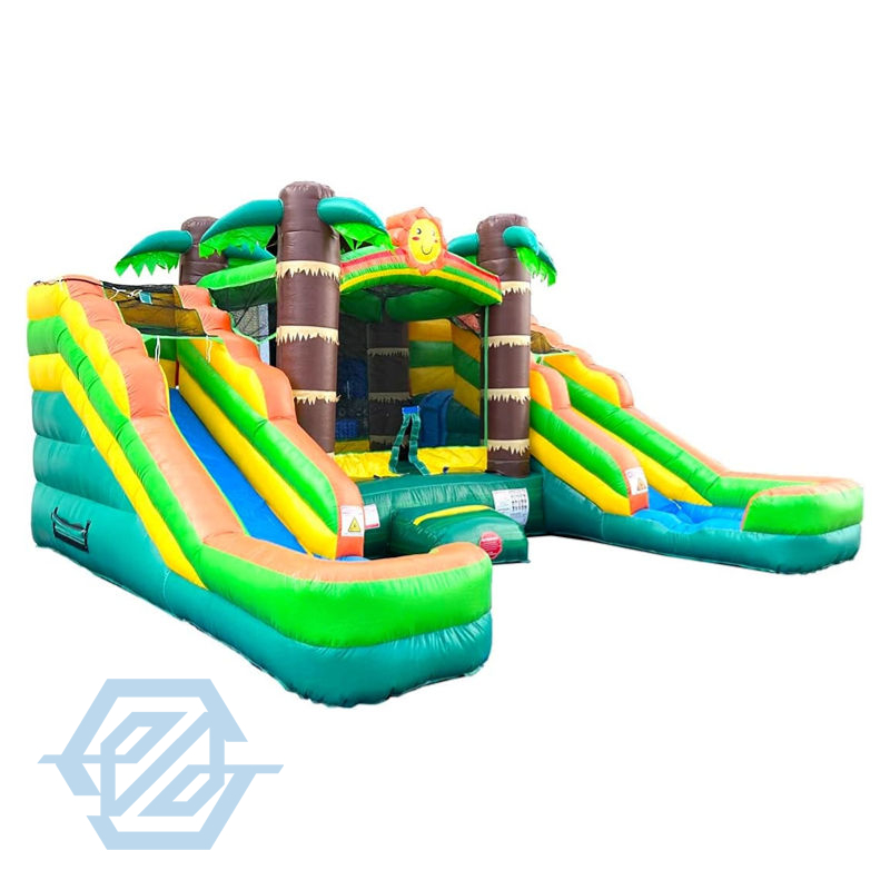 Commercial Inflatable Bouncer House Jumping Castle Double slides