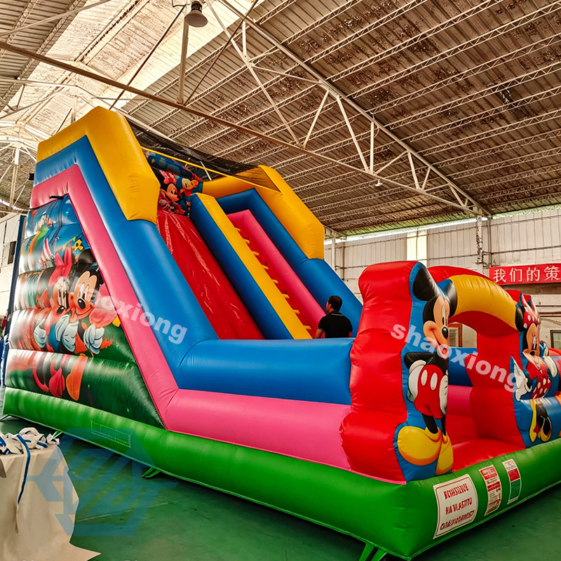 Outdoor Cartoon Mickey Mouse Theme Inflatable Slide for Sale