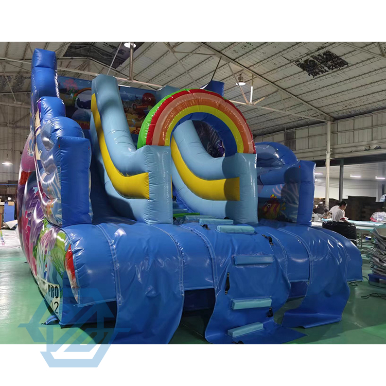Large Inflatable Water Slide Double Slide Jumping Castle Commerical
