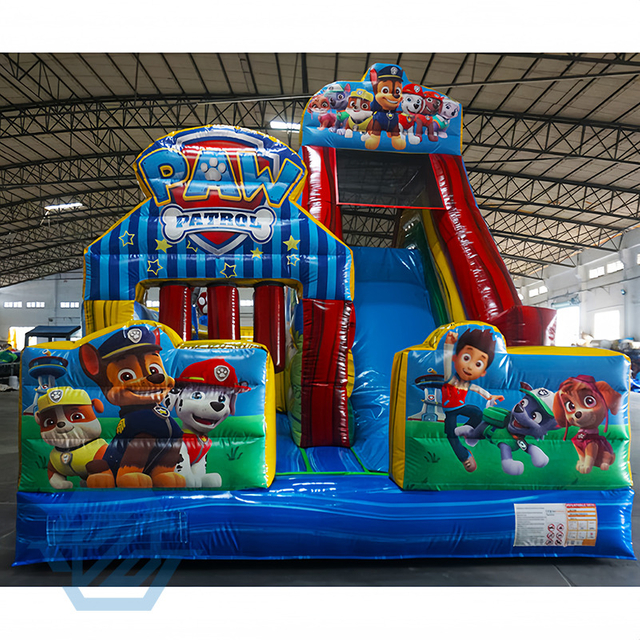 Commercial Kids Inflatable Patrol Castle Slide Combo Playground
