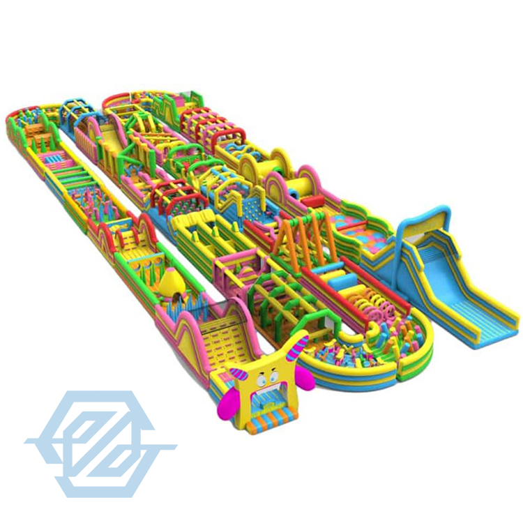  Large Inflatable Theme Park Obstacle Course Game for Amusement