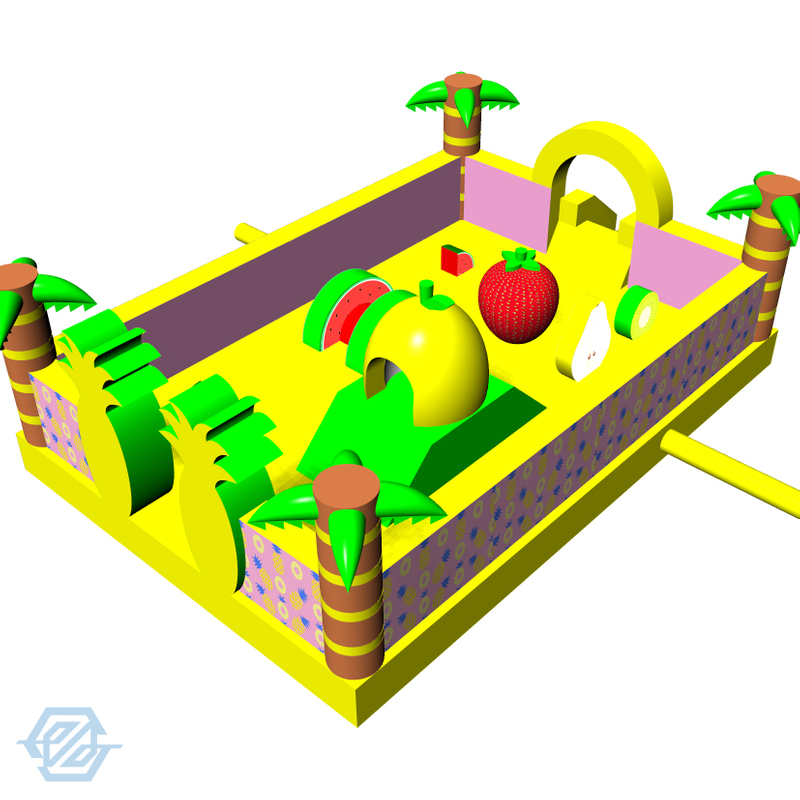 Fruit Theme Inflatable Playground Amusement Park Bounce Castle for Kids