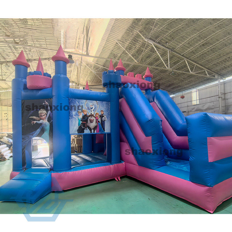 Commercial Inflatable Frozen Theme Bounce House with Slide