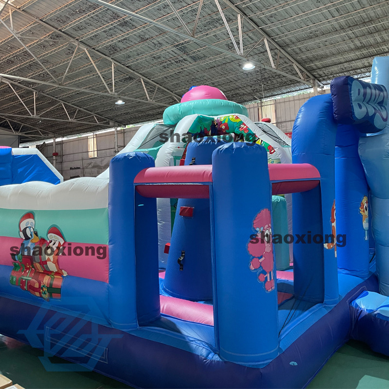 Inflatable Bluey Theme Bounce House with Slide