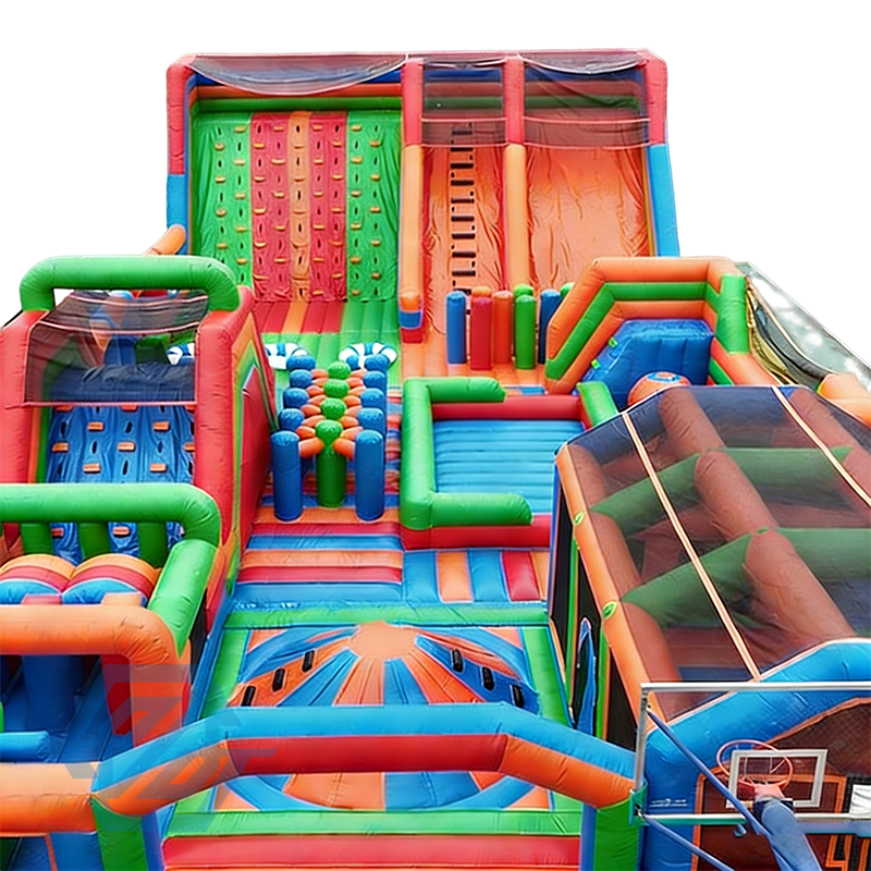  Inflatable Park Playground with Obstacles Slide for Sale